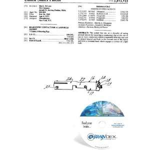  NEW Patent CD for REAR ENTRY CONTACT FOR A LAMP BULB 