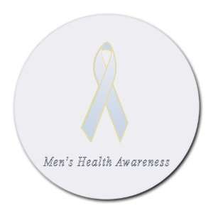  Mens Health Awareness Ribbon Round Mouse Pad: Office 