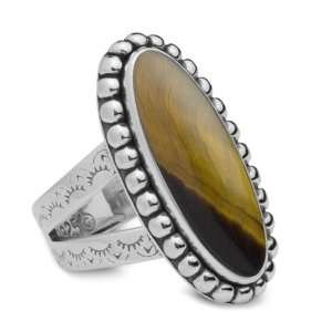   Split Shank Tiger Eye Ring for Well Being: Relios Jewelry: Jewelry