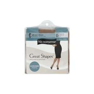 No Nonsense Great Shapes Body Shaping Pantyhose, Beige Mist Sheer Toe 