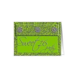  Sweet 16 Girls Birthday Party Invitation in Peridot and 