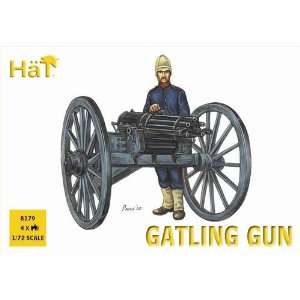   Colonial Wars Gatling Gun (4 Guns & 24 Figures) 1/72 Hat: Toys & Games