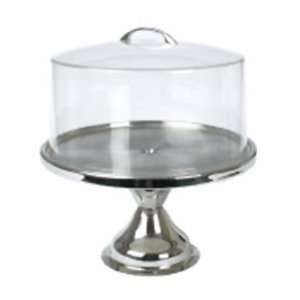  Cake Display Stand With Cover   13 Dia. X 3 1/2H: Kitchen & Dining