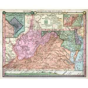   Map of Virginia, West Virginia, Maryland & Delaware: Office Products