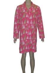 Charter Club Pink Forest Long Sleeve Fleece Nightgown