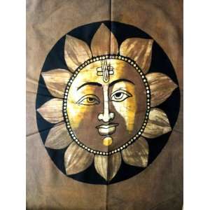 Indian Traditional Ethnic Sun God Surya Dev Nature Art Batik Abstract 