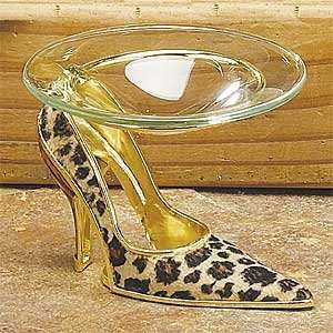  High Heel Shoe Design Glass Oil Burner Leopard: Home 