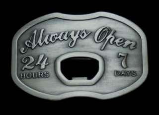 ALWAYS OPEN BOTLE OPENER BELT BUCKLE  