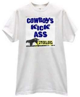  Go Cowboys Dog Pee on Steelers Football T Shirt: Clothing