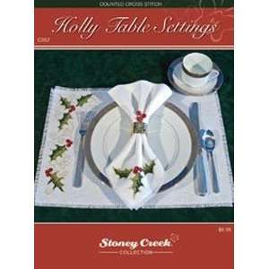  Counted Cross Stitch Pattern Book Holly Table Settings 
