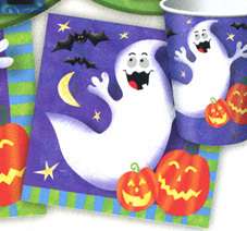 18 HAUNTED EVE Beverage Napkins Halloween party ghost  