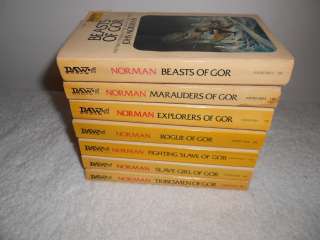 Lot of 7 John Norman GOR Books PB Explorers Marauders Rogue Slave 