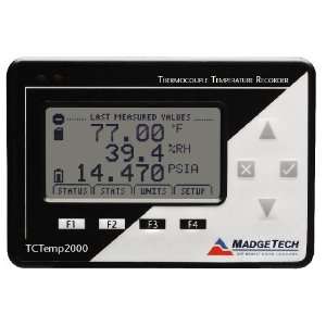 MadgeTech TCTemp2000 CERT Thermocouple Temperature Data Logger with 