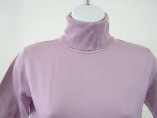LEA ROME Purple Short Sleeve Turtleneck Shirt Top  