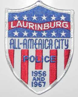 Mint LAURINBURG North Carolina Police Patch sheriff  