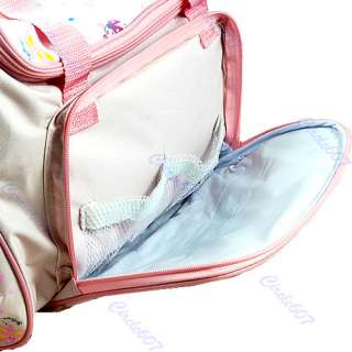 4in1 Baby Diaper Large Bags Changing Small Pad Bottle Holder Set Pink 