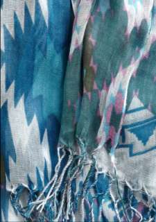 NEW Anthropologie Blue SOUTHWESTERN/Indian Native American Inspired 