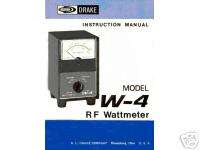 Drake W 4 Wattmeter owners manual  