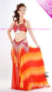 quality belly dance cost​ume 2 pics bra&belt 7 colours  