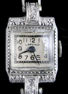 Fine Ladies Platinum & Diamond Art Deco Wristwatch  