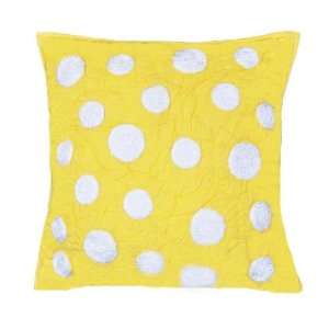  Dots Yellow Decorative Pillow: Home & Kitchen