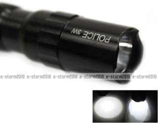 3W LED Police Flashlight Torch Lamp Light Waterproof AA Free Shipping 