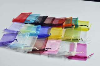 12/25/50/100 pcs Organza Jewelry Gift Pouch Bags 7x9cm 3X4 Inch 24 