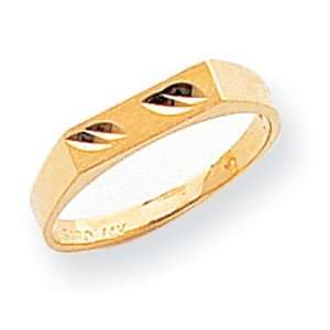  Childs Diamond Cut Ring in 14k Yellow Gold Jewelry
