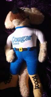 VINTAGE 1980s LARGE 25 COUGAR SHOES BOOTS PLUSH STUFFED TOY MELODY 