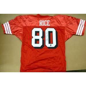  Jerry Rice Signed Jersey   San Francisco 49ers: Sports 