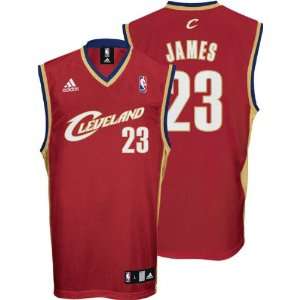  Lebron James Adidas Cavaliers Replica Red Youth Jersey 