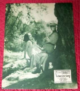 1931 Movie Poster Cuban Love Song Jimmy Durante Velez  