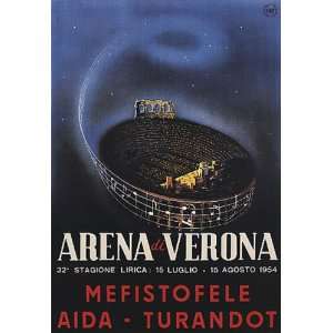 ARENA DI VERONA 1954 CITY TRAVEL TOURISM CATHEDRAL STATUE EUROPE ITALY 