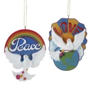  Club Pack of 12 Peace and Love Dove Christmas 