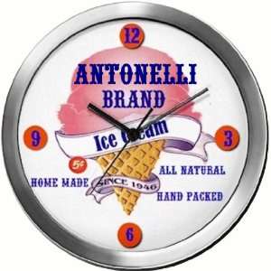  ANTONELLI 14 Inch Ice Cream Metal Clock Quartz Movement 