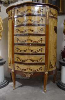 FRENCH LOUIS XV SATINWOOD CHEST COMMODE DRAWERS CABINET  