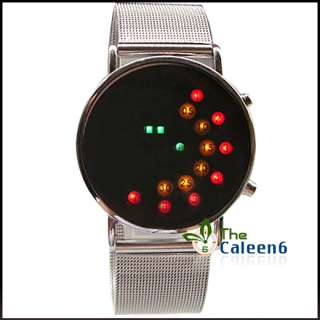 NEW Red & Blue LED Plastic Lava Sports Unisex Fashion Date Wrist Watch 