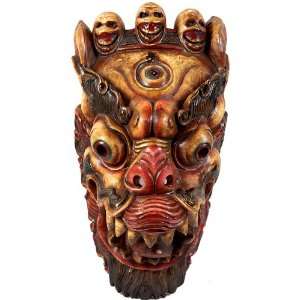  Yamantaka Mask   Wood Sculpture