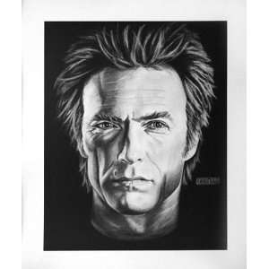  Clint Eastwood Charcoal Portrait