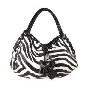   Handbags Purses Zebra Print Large Bags Black 5297: Everything Else