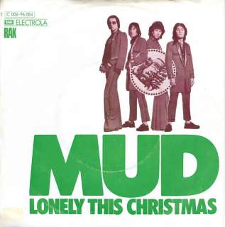 Single MUD   Lonely This Christmas (1974) GERMANY PS  