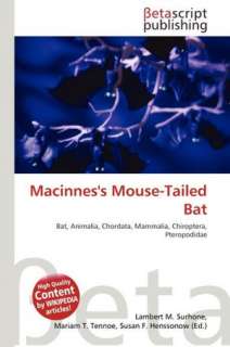   Macinness Mouse Tailed Bat by Lambert M. Surhone 