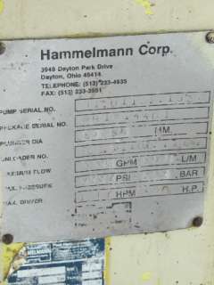 HAMMELMANN HIGH PRESSURE PUMP 02.01132.1538  