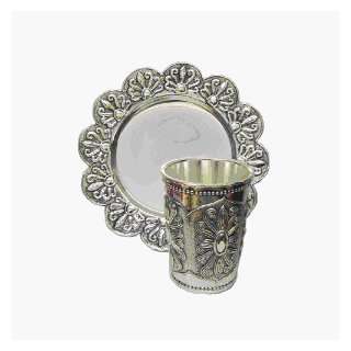  Silverplated Kiddush Cup & Tray   61796: Home & Kitchen