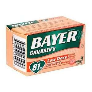  Bayer Childrens Chewable Low Dose Aspirin Tablets 81mg 