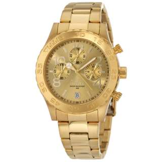 Invicta Mens 1279 II Collection Chronograph Gold Dial 18k Gold Ion 