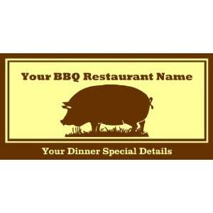    3x6 Vinyl Banner   Your BBQ Restaurant Name 