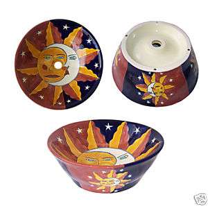 132 (V)Mexican Ceramic Vessel sink Talavera handpainted  