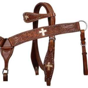   Cross Browband Headstall, Breast Collar, & Reins