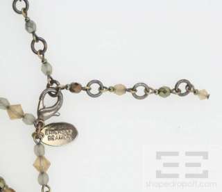 Erickson Beamon Pewter & Multicolor Beaded Woven Choker Necklace 